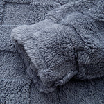 Relax Fit Checkerboard Teddy Hoodie