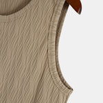 Wave Jacquard Textured Tank Top