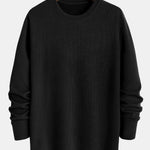 Long Sleeved Muscle Fit Ribbed T-Shirt