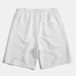 Checkerboard Jacquard  Arc Hem Hooded T-Shirt & Checkerboard Jacquard Shorts