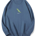 Cute Cartoon Dinosaur Print Cotton Sweatshirt