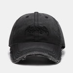 Slogan Embroidery Washed Baseball Cap