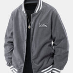 Mountain Embroidery Corduroy Baseball Jacket