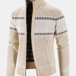 Geometry Zip Up Sweater
