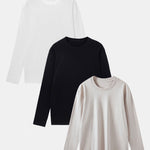 3 Pieces Basic Long Sleeve T-Shirt