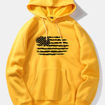 American Flag Print Hoodie