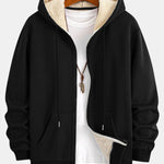 Teddy Fleece Lined Zip Up Hoodie