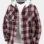 Plaid Hooded Shirt