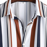 Colored Striped Print Shirt & Swim Shorts