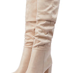 Margovil Pointed Toe Chunky Block High Boots