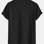 Checkerboard Textured Knitted T-shirt