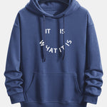 It Is What It Is Print Relax Fit Hoodie & Jogging Pants
