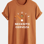 Regular Fit I Need Beer Print Cotton T-Shirt