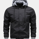 Detachable Hooded Bomber Jacket