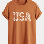 Regular Fit USA Print Cotton T-Shirt