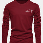 Long Sleeve King Print Cotton T-Shirt
