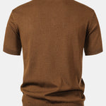 Stripe Knit Polo Shirt
