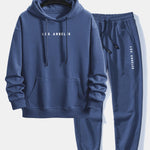 Los Angeles Print Relax Fit Hoodie & Jogging Pants
