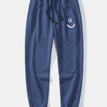Smiley Face Print Relax Fit Hoodie & Jogging Pants