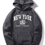 New York East Coast Print Hoodie