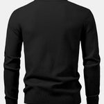 Checkerboard Textured Crew Neck Sweater