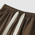 Men's Drawstring Pocketed Cuffed Casual Cargo Pants