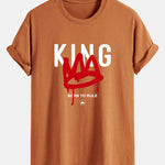 Regular Fit Crown King Print Cotton T-Shirt