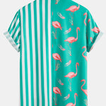 Flamingo Stripe Panel Shirt