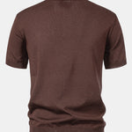 Stripe Jacquard Knit Polo Shirt