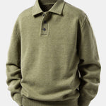 Polo Collar Pullover Sweater