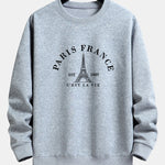 Paris France Print Relax Fit Sweatshirt