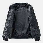 Zipper PU Leather Jacket