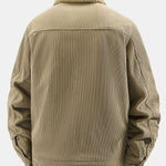 Teddy Fleece Lined Button Up Corduroy Jacket