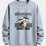 Freshly Boo’d Coffee Halloween Print Relax Fit Sweatshirt