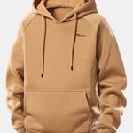 Men Print Drawstring Hoodie