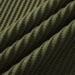 Relax Fit Waffle 2 In 1 Notched Collar T-Shirt & Drawstring Knitted Waffle Pants