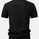 Contrast Trim Textured Knit T-Shirt