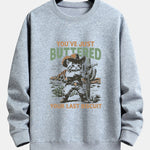 Cowboy Cat Print Relax Fit Sweatshirt