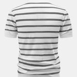 Striped Zipper Knit Polo