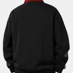 Relax Fit Contrast Polo Sweatshirt
