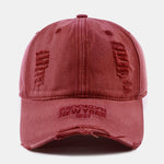 Solid Color New York Embroidery Cotton Washed Distressed Baseball Cap