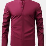 3 Pieces Non-Iron Hidden Placket Stand Collar Dress Shirt