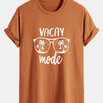 Regular Fit Vacay Mode Print Cotton T-Shirt