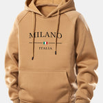 Milano Print Drawstring Hoodie