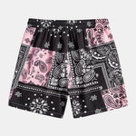 Paisley Print Drawstring Shorts #Random Pattern Design#