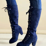 Sandra | Brown Knee Boots