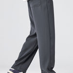 Raglan Sleeve 2 In 1 Waffle T-Shirt & Single Pleat Drawstring Straight Leg Pants