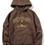 West Coast Eagle Print Hoodie