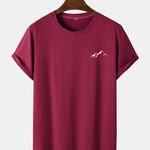 Mountain Graphic Print Arc Hem T-Shirt
