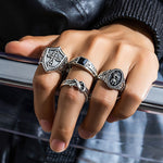 Simple Fashion Cross Ring 4Pcs/set